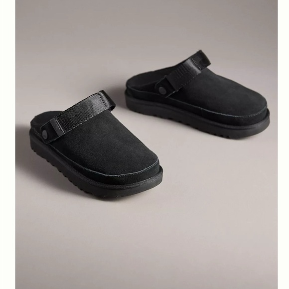 Ugg | Goldenstar | suede | black | strap | platform | cushy | clog | 8 - Picture 13 of 15